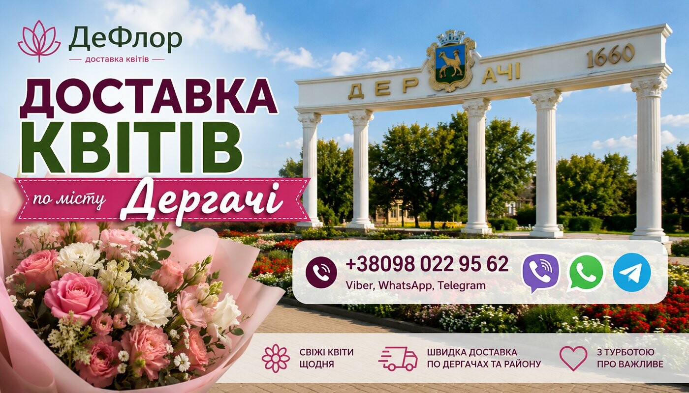 DeFlor - доставка квітів Дергачі - замовити букет онлайн DF.UA Доставка букетів по місту Дергачі та району - сайт DF.UA